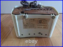 1959 TRAVLER CBS Model 2160 T200 Bakelite Antique Vintage AM Radio Blue / White