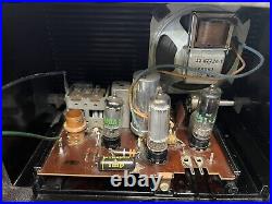 1959 Vintage Rare Working Sylvania Vacuum Tube AM Retro Radio 1107 Black & Gold