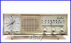 1960s Vintage Panasonic Model 720 AM/FM 2 Band Tube Clock Radio Japan /Tested