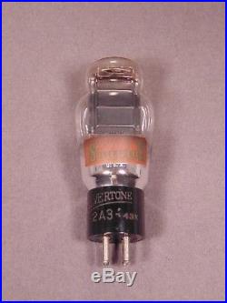 1 2A3 SILVERTONE Single Plate Engraved Base Hi Fi Radio Amp Vintage Vacuum Tube