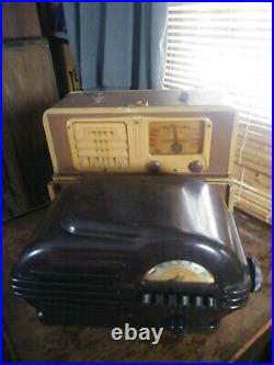 2 Vintage Tube Radios Belmont 6d111 For Parts & Admiral P6 Restored Condition