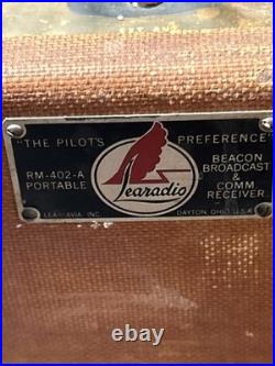 40's Lear Learadio Vintage Pilot's Beacon/ 3 Band Tube Radio. Vintage Aviation