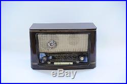 50s Very Rare Vintage SABA Wildbad W5 3D Braun Brown Wood Tube Radio Germany