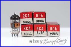 5 Vintage RCA is 9U8A/PCF82 Miniature Triode Pentode TV/Radio Bangybang. Tube