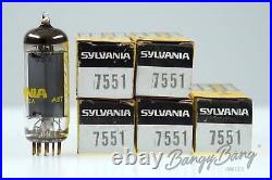 5 Vintage Sylvania 7551 Noval Beam Power Car Radio Audio Vacuum Tube Valve Ba