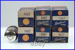6 Vintage 14A7 General Electric Pentode Radio Receiver Audio Vacuum Tube Valve
