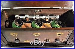 Amrad Neutrodyne Model 522 Coffin Radio Vintage1920's & 5 Working Valves (0173f)