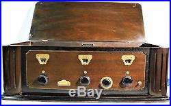 Amrad Neutrodyne Model 522 Coffin Radio Vintage1920's & 5 Working Valves (0173f)