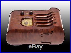 ANTIQUE OLD WOOD VINTAGE TUBE EMERSON STRADIVARIUS' CL256 RADIO IN WORKING COND