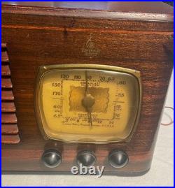 ANTIQUE VINTAGE 1930s EMERSON / INGRAHAM WOOD TABLE RADIO model BF204