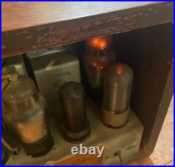 ANTIQUE VINTAGE 1930s EMERSON / INGRAHAM WOOD TABLE RADIO model BF204