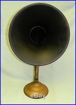 ANTIQUE VINTAGE ATWATER KENT METAL HORN SPEAKER TYPE M NO DRIVER PAINTED GOLD