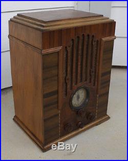 ANTIQUE Vintage 1935 Art Deco Zenith Model 808 Tombstone Tube Radio