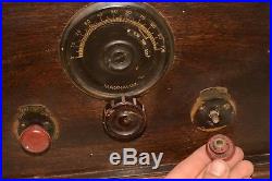 ANTIQUE Vintage MAGNAVOX TRF Model J Wood Case Vacuum Tube RADIO Parts/Repair