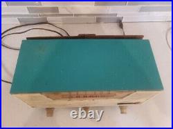 AQUAMARINE AM/FM Retro Vintage Mid Century Olympic Model FM-15 Tube Radio AS IS