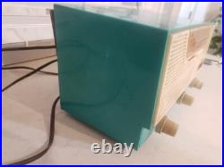 AQUAMARINE AM/FM Retro Vintage Mid Century Olympic Model FM-15 Tube Radio AS IS