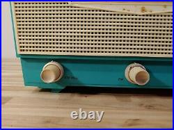 AQUAMARINE AM/FM Retro Vintage Mid Century Olympic Model FM-15 Tube Radio Rare