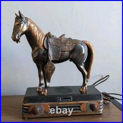 Abbotwares Standing Horse and Saddle Radio Bronze & Copper Vintage 1940's Z477