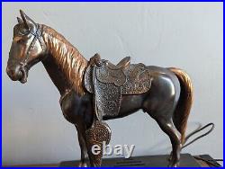 Abbotwares Standing Horse and Saddle Radio Bronze & Copper Vintage 1940's Z477