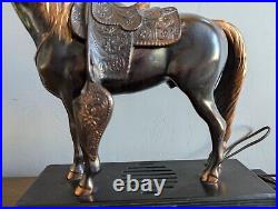 Abbotwares Standing Horse and Saddle Radio Bronze & Copper Vintage 1940's Z477