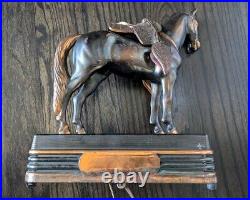 Abbotwares Standing Horse and Saddle Radio Bronze & Copper Vintage 1940's Z477