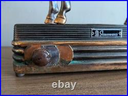 Abbotwares Standing Horse and Saddle Radio Bronze & Copper Vintage 1940's Z477