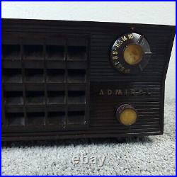 Admiral 5S32 Tube Radio Clock AM Vintage MCM Mid Century 1950's Bakelite Working