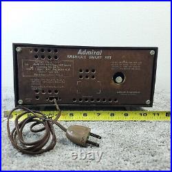 Admiral 5S32 Tube Radio Clock AM Vintage MCM Mid Century 1950's Bakelite Working