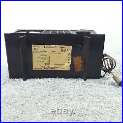 Admiral 5S32 Tube Radio Clock AM Vintage MCM Mid Century 1950's Bakelite Working
