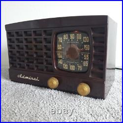Admiral Tube Radio 5K12-N AM Vintage Bakelite MCM Mid Century Modern Working