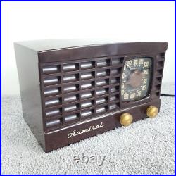 Admiral Tube Radio 5K12-N AM Vintage Bakelite MCM Mid Century Modern Working