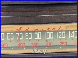 Admiral Tube Radio Super Aeroscope Vintage 1940s Era 8 Working Exc Cond