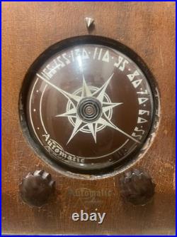 American Radio Co Vintage Model 613X Sleek Design Wood Radio With Compass Dial