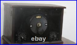 Antique 1920s Tube Regenerative Radio Receiver Wood Cabinet Vintage