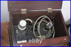 Antique 1920s Tube Regenerative Radio Receiver Wood Cabinet Vintage