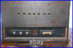 Antique 1920s Tube Regenerative Radio Receiver Wood Cabinet Vintage