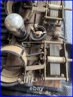 Antique 1923 homemade tube radio receiver & Speaker