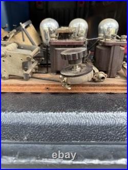 Antique 1923 homemade tube radio receiver & Speaker