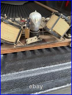 Antique 1923 homemade tube radio receiver & Speaker