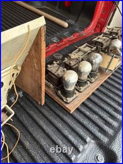 Antique 1923 homemade tube radio receiver & Speaker