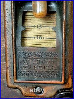 Antique 1927 Metrodyne Single Dial Seven Tube Radio Metro Electric Co