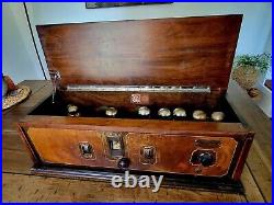 Antique 1927 Metrodyne Single Dial Seven Tube Radio Metro Electric Co