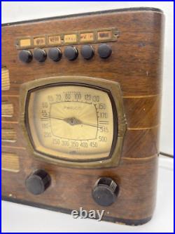 Antique 1930's Wood PHILCO 39-7 Original Tube Radio Art Deco Vintage UNTESTED