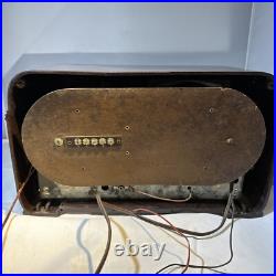 Antique Art Deco Bakelite Tube Radio FADA 790 Rich Brown With Brass Tone Dial VTG