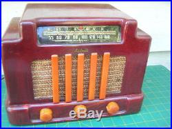 Antique Art Deco Vintage Addison 5D Radio Tube Catalin Bakelite Red Butterscotch