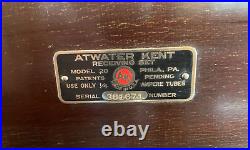 Antique Atwater Kent Model 20 Tube Compact Radio Receiver