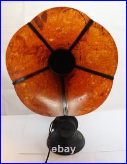 Antique Burns Pyralin Horn Speaker Amber Marbled Radio Tested 1920s