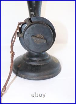 Antique Burns Pyralin Horn Speaker Amber Marbled Radio Tested 1920s
