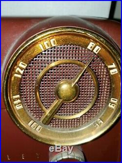 Antique Crosley dashboard vintage bakelite Clock/tube Radio