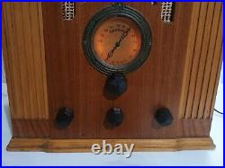 Antique Crosley vintage tombstone tube radio restored and working